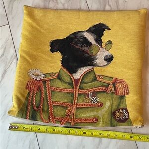 Dog tapestry needlepoint pillow cover